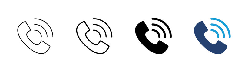 Call icon set. telephone icon vector. phone icon vector. contact us