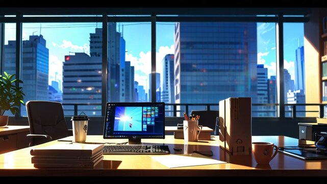 綺麗な景色が見えるデスク
Generative AI