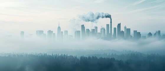 A dynamic banner showcasing the monitoring of greenhouse gas emissions in a cuttingedge