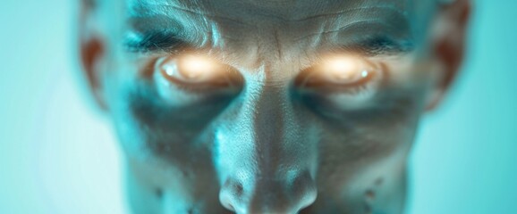 Frightening zombie-themed ad with eerie lighting and plenty of copy space