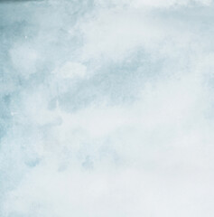 Winter Blue Ink and Watercolor Textures with Ombre Effects on White Paper