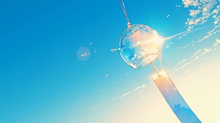 日本の風鈴と青空10