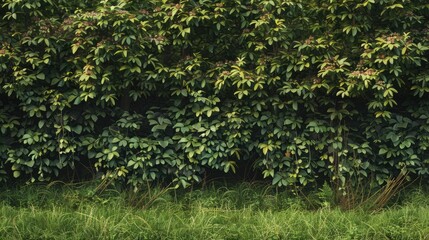 Fototapeta premium Forest foliage barrier