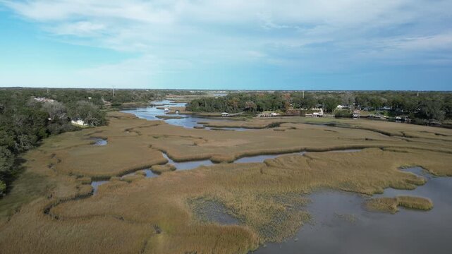 Moultrie Creek off the Intracoastal Waterway near St Augustine in St Johns County, Florida near the Atlantic Coast. 