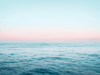 Obraz premium Sea and sky. An abstract minimalist background featuring Ocean Blue, Soft Cyan, and Coral Pink. Clean composition and vibrant color palette, ideal for modern designs.