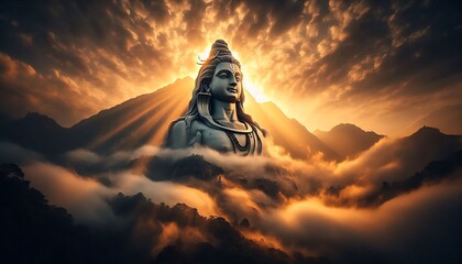 Fototapeta premium Lord Shiva in a Dhyana Mudra