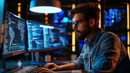 Eco-friendly businessman in a suit with a leaf tie, highlighting sustainable business practices