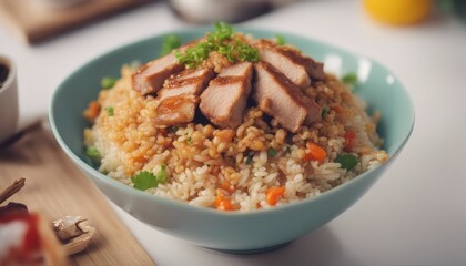 Fried rice with grilled pork
