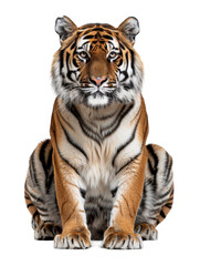 Fototapeta premium Close up bengal tiger isolated on transparent