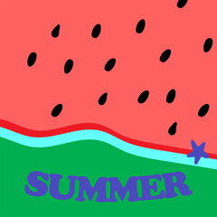 summer splash festival fruit illustration background