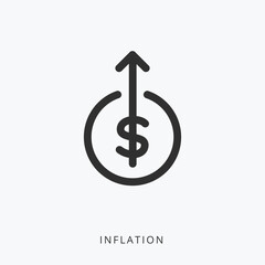 An abstract sign about inflation. Isolated Vector illustration