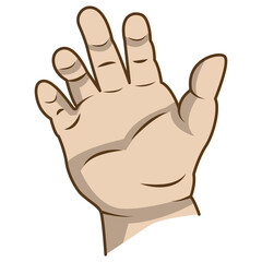 vector flat cute baby hand icon isolated on white background.
