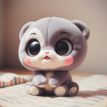 Una linda y encantadora nuitria de peluche