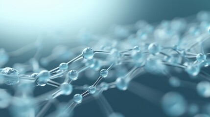 A blue and white image of a cluster of water droplets