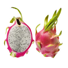 Pitaya or Dragon Fruit isolated against white background