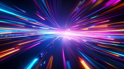 abstract tech background with colorful lines