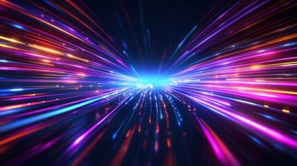 abstract tech background with colorful lines