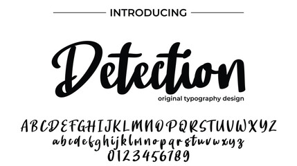 Detection Font Stylish brush painted an uppercase vector letters, alphabet, typeface
