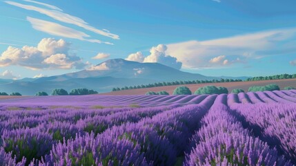 fields lavender provence cloudless