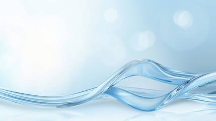 Obraz premium A blue wave with a white background