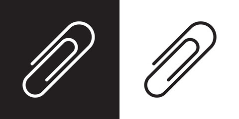 Vector paper clip icon. Paper clip shape. Attachment symbol. Element for design logo mobile app interface card or website. eps 10