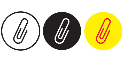 Paper Clip Icon. Attach file isolated icon, office paper clip linear icon, paperclip outline vector icon with editable stroke. eps 10.  3542.