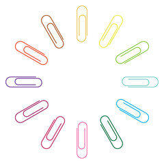 Paperclip Vector Symbol. Paper Clip Attachement Icon Illustration. EPS 10. 7891.