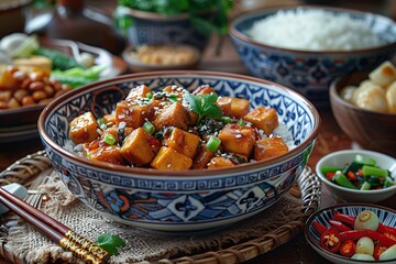 Vegetarian Chinese Tofu Dish