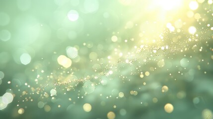 Obraz premium A green background with a lot of small, bright, and shiny dots