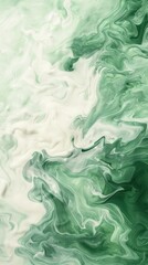 Obraz premium A green and white swirl pattern with a white background