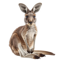 Fototapeta premium Close-up Portrait of a Sitting Kangaroo.