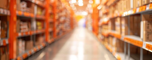 Black Friday discount signs in a store aisle, price cuts, deals