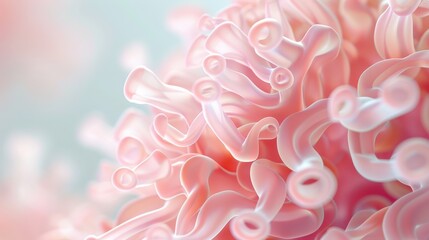 Fototapeta premium A pink flower with many petals and a stem