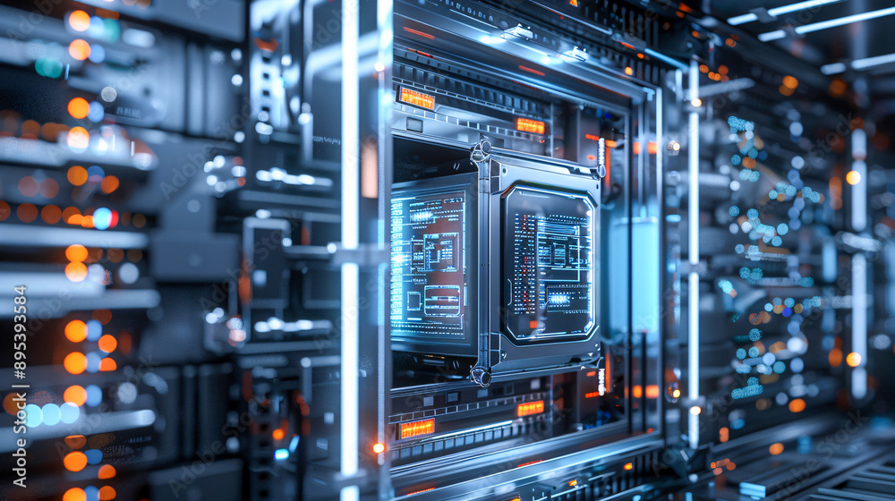 Poster a futuristic visual of a digital vault with multiple layers of security, representing the concept of