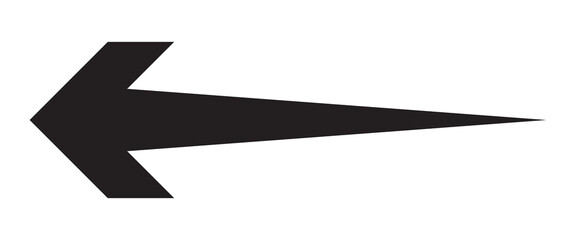 Long arrow icon. Vector trendy long arrow left in flat style. Replaceable vector design.