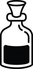 Witch potion bottle icon in line style