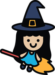 Witch icon in line style