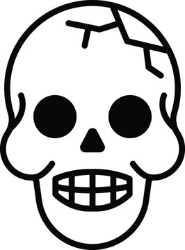 recommend clip art: Skull icon in line style.