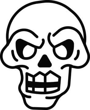 recommend clip art: Skull icon in line style.