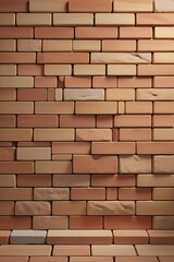 Obraz premium Dark wooden bricks wall, vertical composition