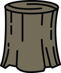 Timber in line icon style