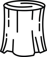 Timber in line icon style