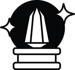 Magic Crystal in line icon style