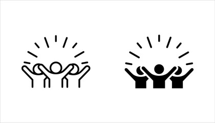 group happy people icon set, party friends, joy expression feeling, vector illustration on white background
