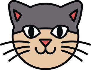 cat in line icon style