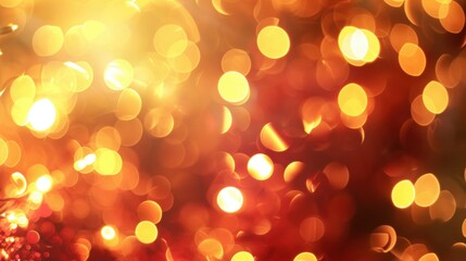 Obraz premium A vibrant and warm golden bokeh background, perfect for festive and celebratory occasions.