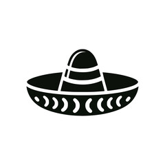 simple sombrero hat traditional logo vector illustration template design