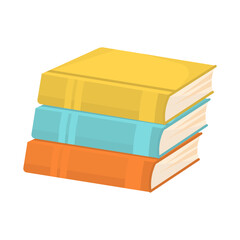 Stack of books on isolated background.Books icon.Vector.