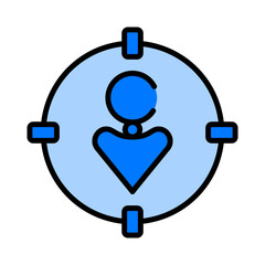 target audience Blue Filled