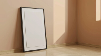 Floor Focus: A Framed Portrait Mockup Takes Center Stage